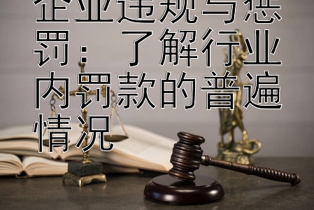 企业违规与惩罚：了解行业内罚款的普遍情况