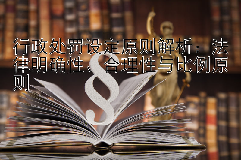 行政处罚设定原则解析：法律明确性、合理性与比例原则