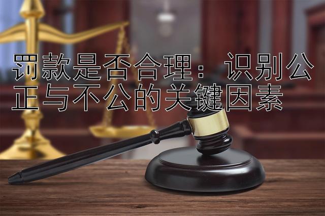 罚款是否合理：识别公正与不公的关键因素