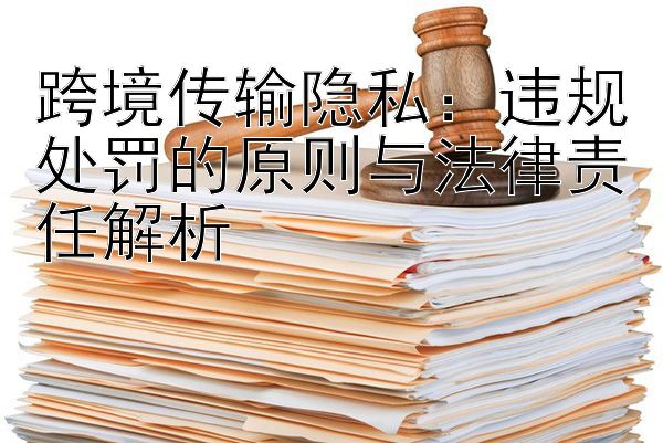 跨境传输隐私：违规处罚的原则与法律责任解析