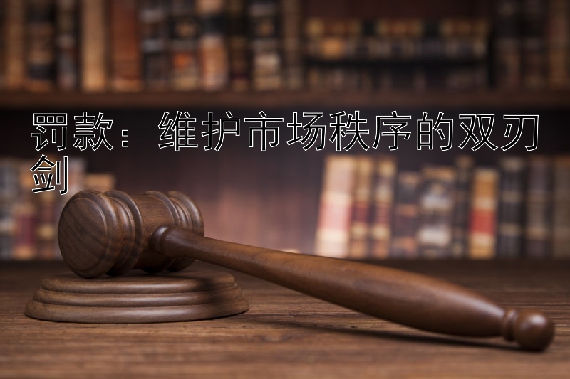 罚款：维护市场秩序的双刃剑