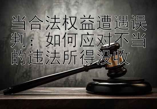 当合法权益遭遇误判：如何应对不当的违法所得没收