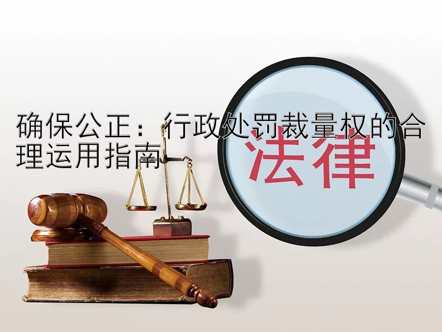 确保公正：行政处罚裁量权的合理运用指南