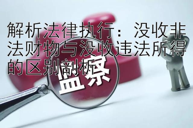 解析法律执行：没收非法财物与没收违法所得的区别剖析