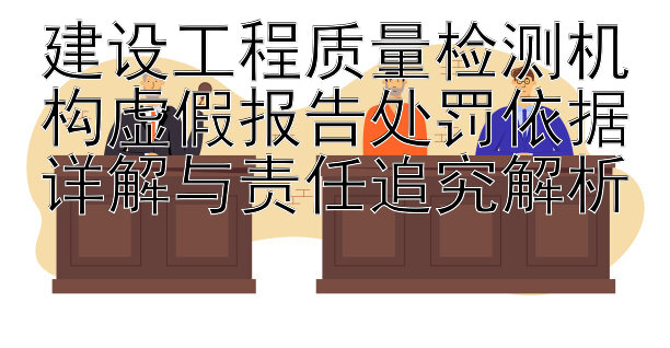 建设工程质量检测机构虚假报告处罚依据详解与责任追究解析