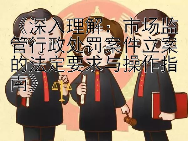 《深入理解：市场监管行政处罚案件立案的法定要求与操作指南》