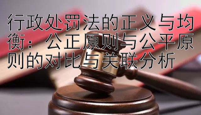 行政处罚法的正义与均衡：公正原则与公平原则的对比与关联分析