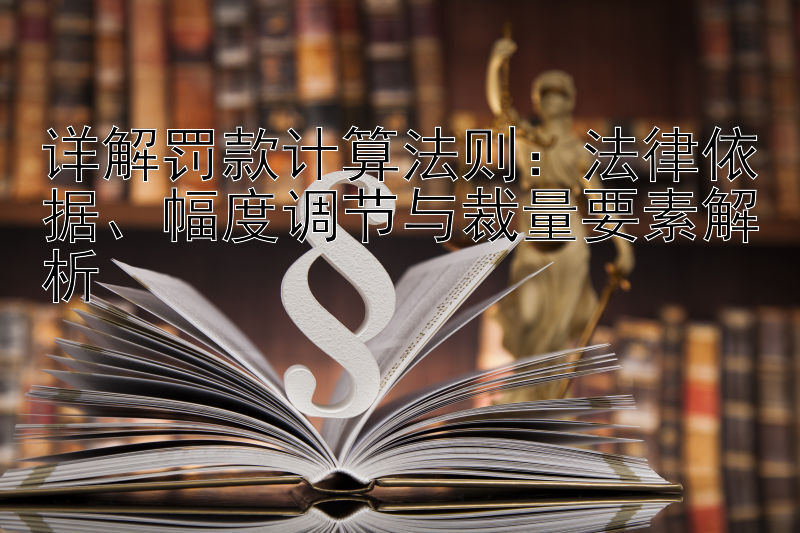 详解罚款计算法则：法律依据、幅度调节与裁量要素解析