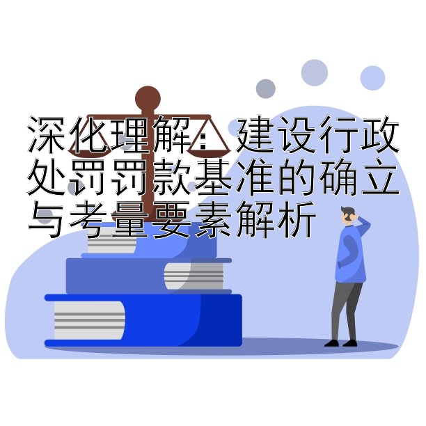 深化理解：建设行政处罚罚款基准的确立与考量要素解析