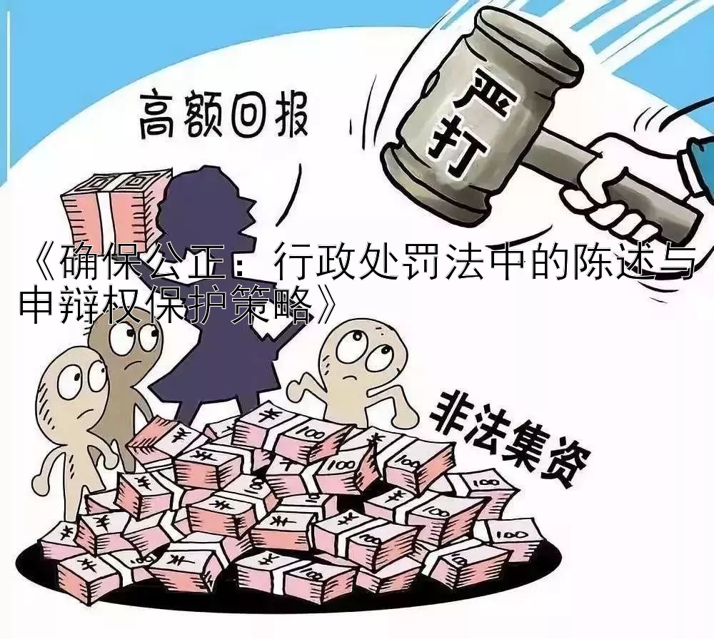 《确保公正：行政处罚法中的陈述与申辩权保护策略》