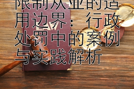 限制从业的适用边界：行政处罚中的案例与实践解析