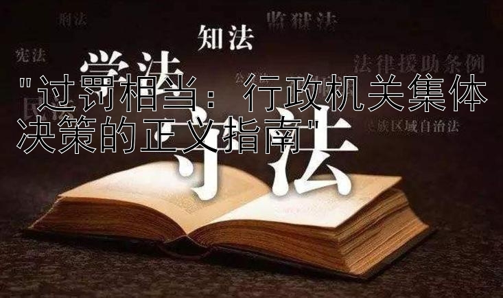 过罚相当：行政机关集体决策的正义指南