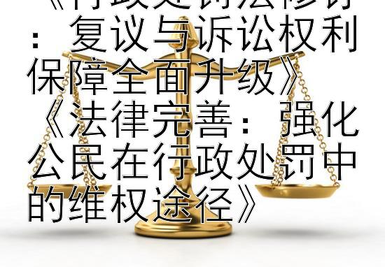 《行政处罚法修订：复议与诉讼权利保障全面升级》  
《法律完善：强化公民在行政处罚中的维权途径》