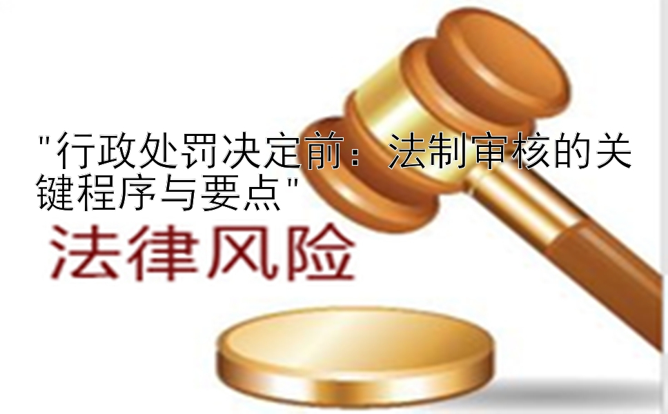 行政处罚决定前：法制审核的关键程序与要点