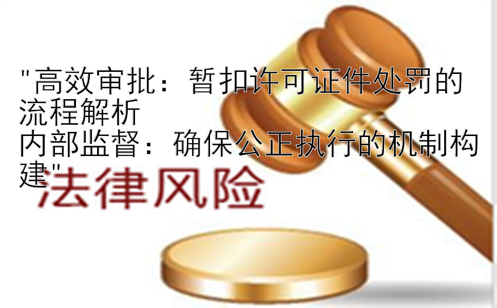 高效审批：暂扣许可证件处罚的流程解析
内部监督：确保公正执行的机制构建