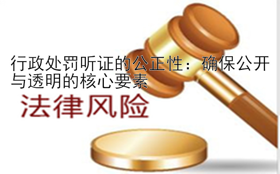 行政处罚听证的公正性：确保公开与透明的核心要素