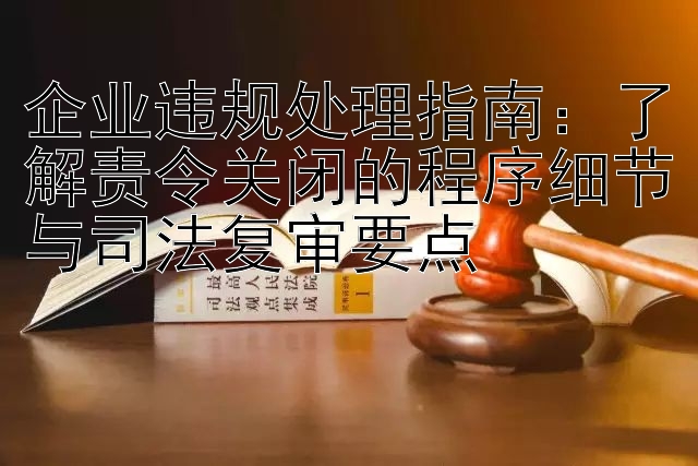 企业违规处理指南：了解责令关闭的程序细节与司法复审要点