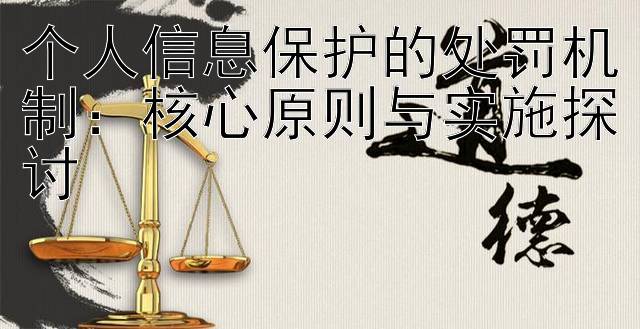 个人信息保护的处罚机制：核心原则与实施探讨