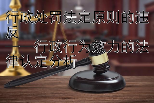 行政处罚法定原则的违反  
——行政行为效力的法律认定分析