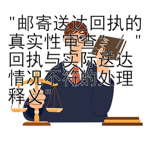 邮寄送达回执的真实性审查 / 回执与实际送达情况不符的处理释义